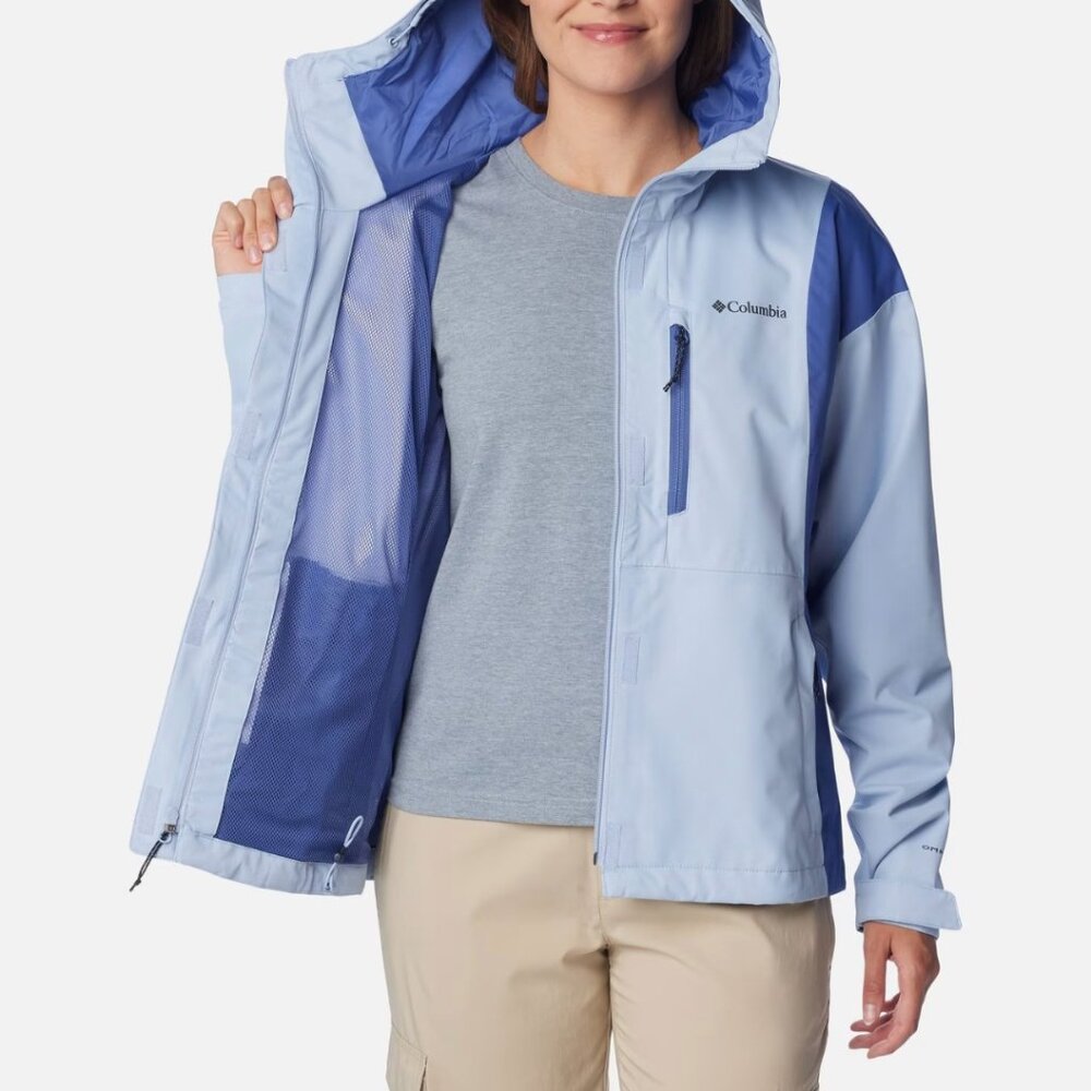 Columbia Women's Hikebound Rain Coat Jacket Omni-Tech Waterproof Blue Size 1X - Picture 6 of 9